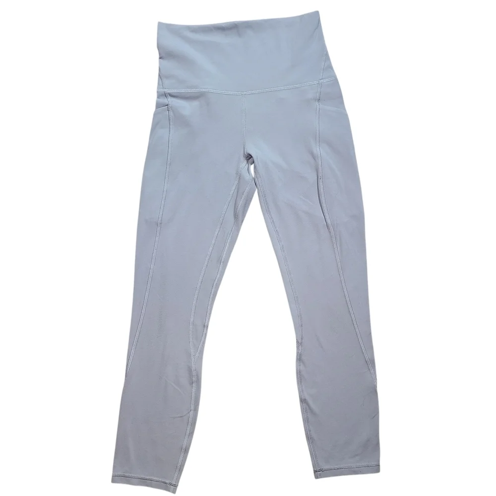 Lululemon Gray High Rise Yoga Leggings Size 4 Soft Stretch Activewear